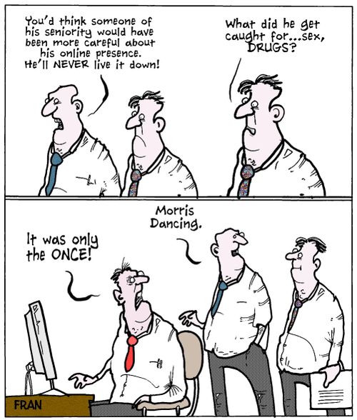'You'd think someone of his seniority would have been more careful about his online presence. He'll never live it down!'