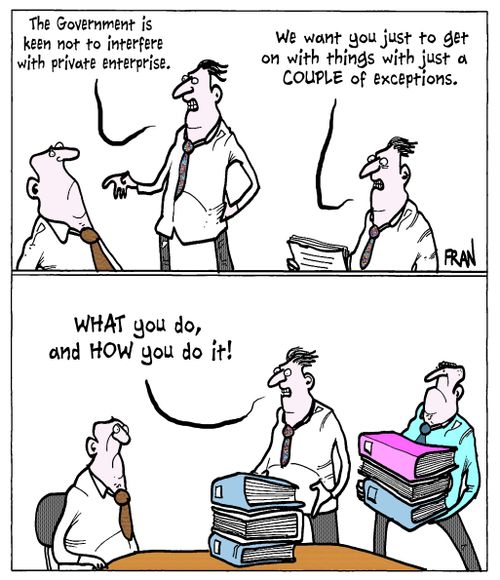 'The government is keen not to interfere with private enterprise.'
