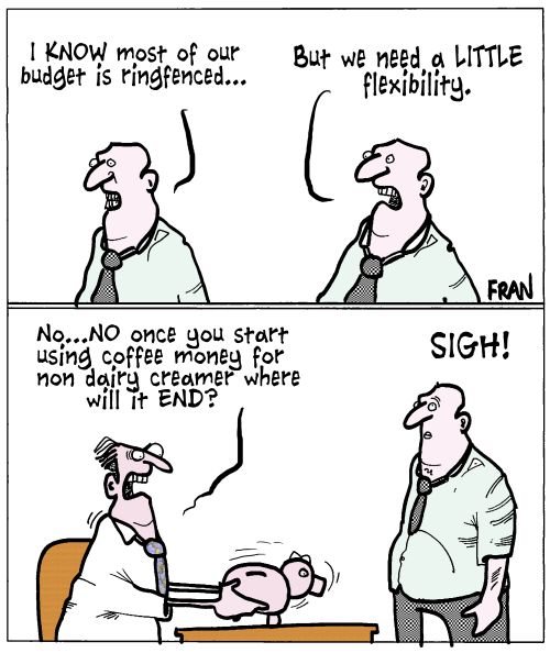 'I know most of budget is ringfenced...but we need a little flexibility.'