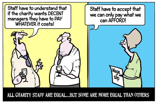 All charity staff are equal...but some are more equal than others.