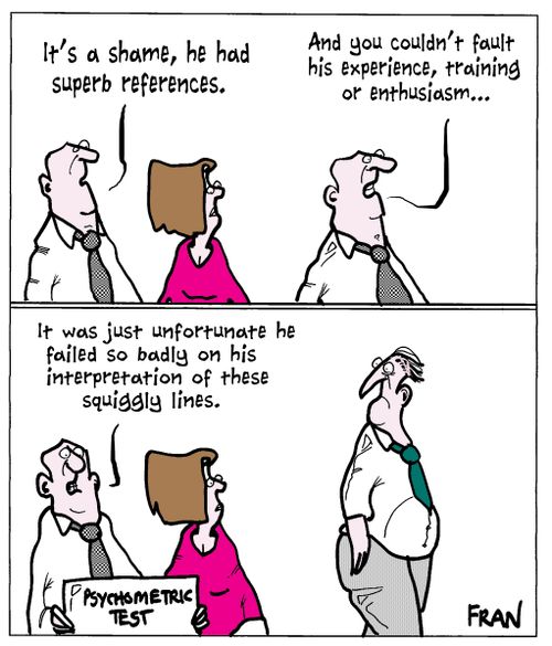 'It's a shame, he had superb references...It was just unfortunate he failed so badly on his interpretation of these squiggly lines.'