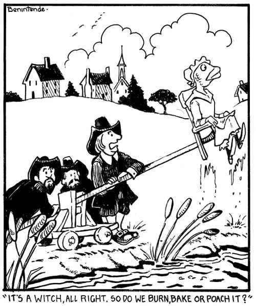 "It's a witch, all right. So do we burn, bake or poach it?"