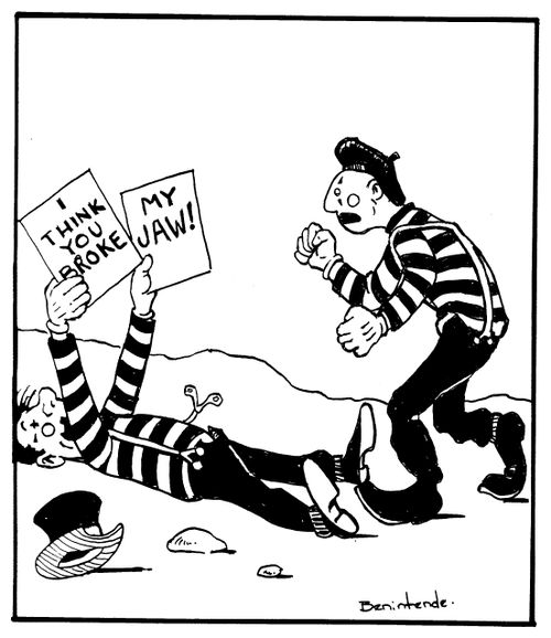 Mime Fights: 'I think you broke my jaw!"