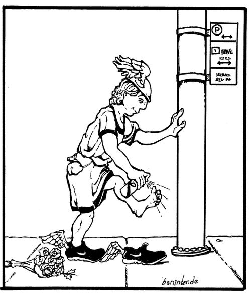 Hermes using foot spray