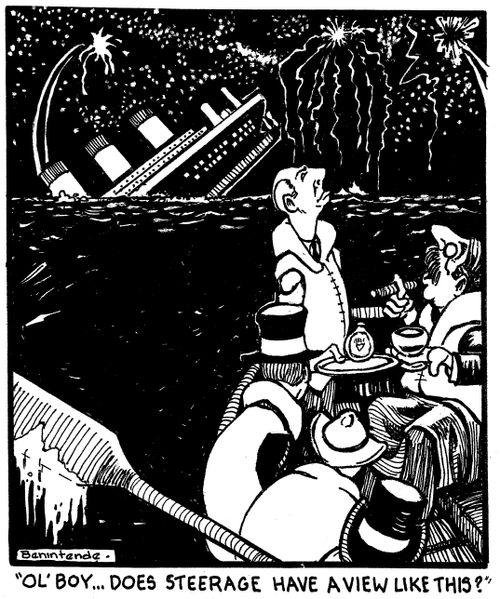 "Ol' Boy...Does steerage have a view like this."