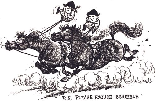 P.S. Please Excuse Scribble