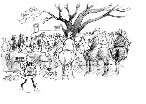 Champagne at the hunt
