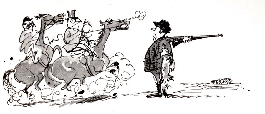 Man Diverts the Hunt...and hides the fox!