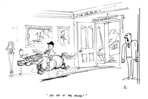 "Hat off in the house!"