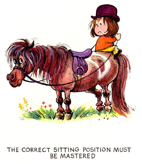 The correct sitting position must be mastered.