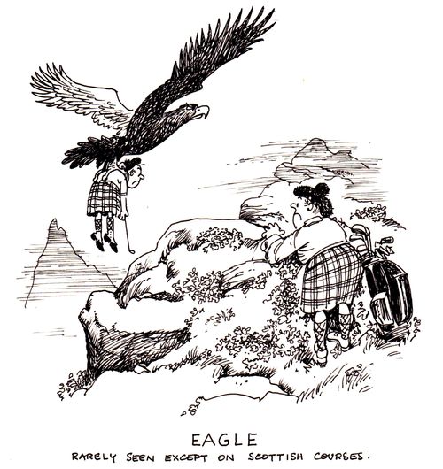 Eagle: Rarely seen except on Scottish courses