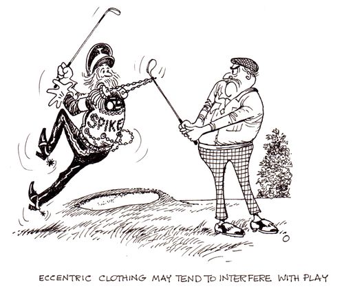 Eccentric clothing may tend to interfere with play.