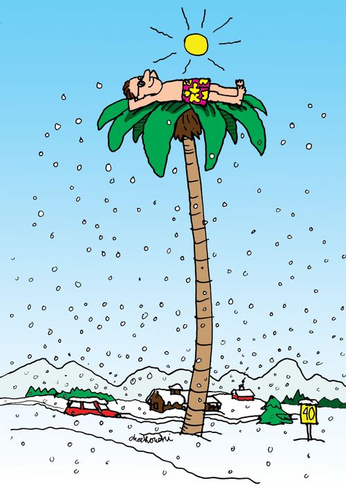 Sunbathing in Winter