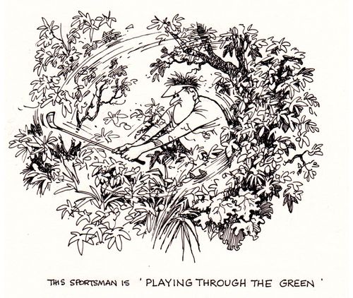 This Sportsman is 'Playing Through the Green'.