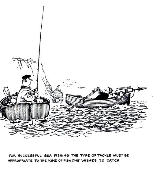 For successful sea fishing the type of tackle must be appropriate to the kind of fish one wishes to catch.