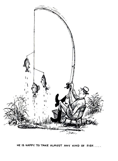 He is happy to take almost any kind of fish...