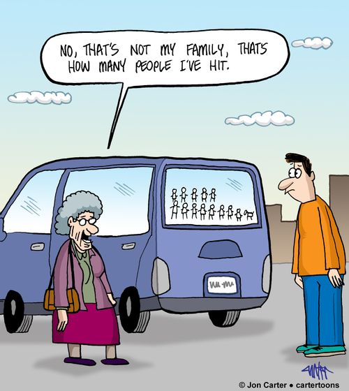 "No, that's not my family, that's how many people I've hit."