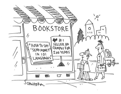 Popular college book: How to say 'Send money' in 101 languages.
