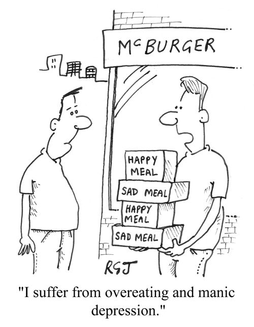 'I suffer from overeating and manic depression.'