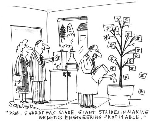 'Prof. Sigurdt has made giant strides in making genetic engineering profitable.'
