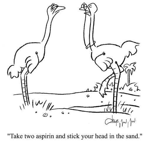 'Take two asprin and stick your head in the the sand.'