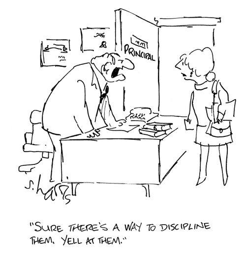 Sure there's a way to discipline them. Yell at them.