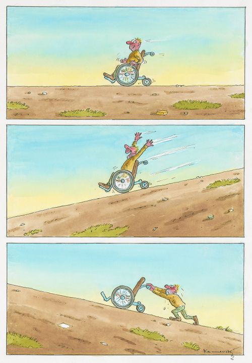 Fake wheelchair user.
