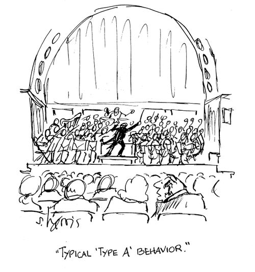 'Typical type a behavior.'