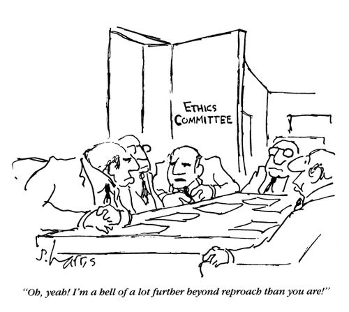 'Oh yeah!  I'm a hell of a lot further beyond reproach than you are!'