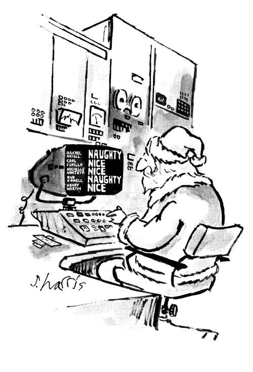 Santa's list - naughty,nice,nice,naughty,nice...