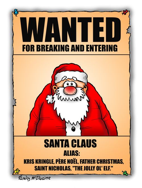Santa Claus wanted poster.