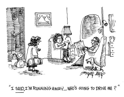 'I said, I'm running away...Who's going to drive me?'