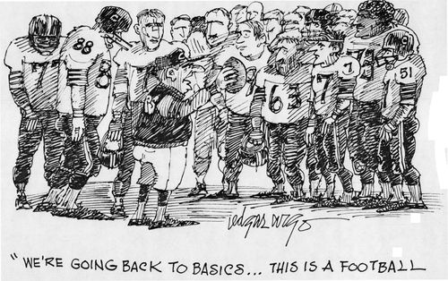 'We're going back to basics...This is a football.'