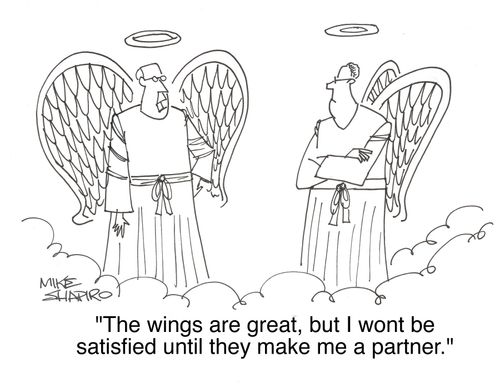'The wings are great, but I wont be satisfied until they make me a partner.'