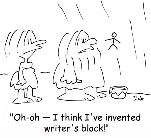 'Oh-oh -- I think I've invented writer's block!'