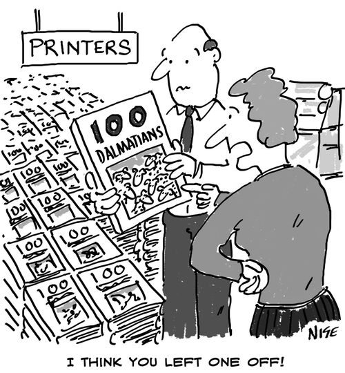 'I think you left one off!'