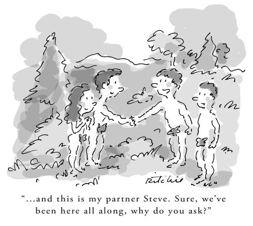 '...and this is my partner Steve. Sure we've been here all along, why do you ask?'