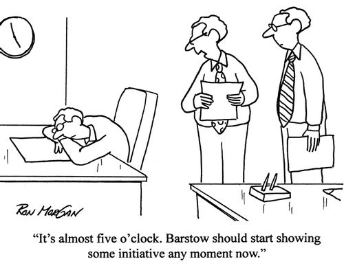 'It's almost five o'clock. Barstow should start showing some initiative any moment now.'