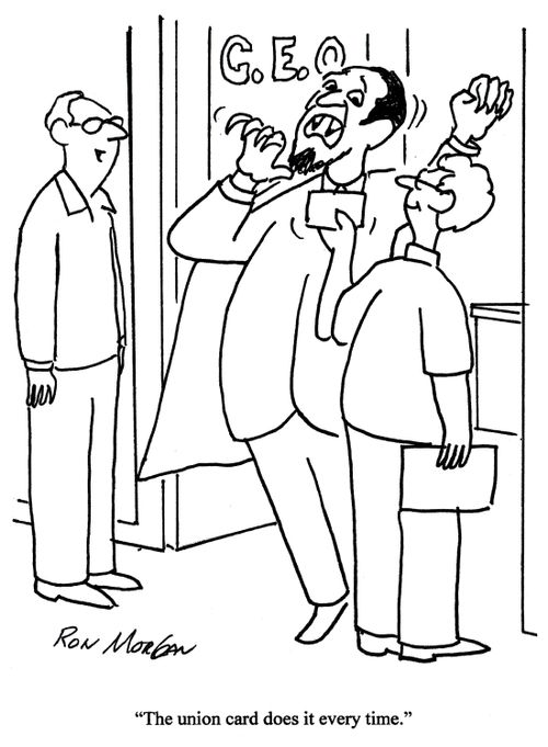 'The union card does it every time.'