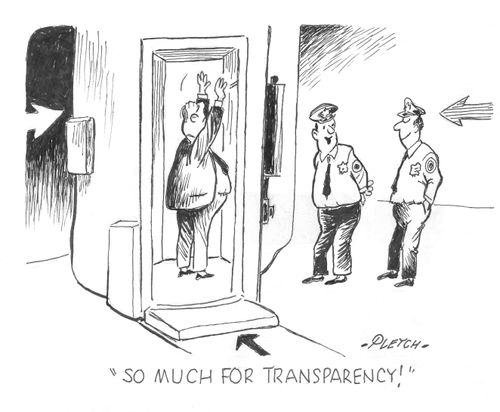 'So much for transparency!'