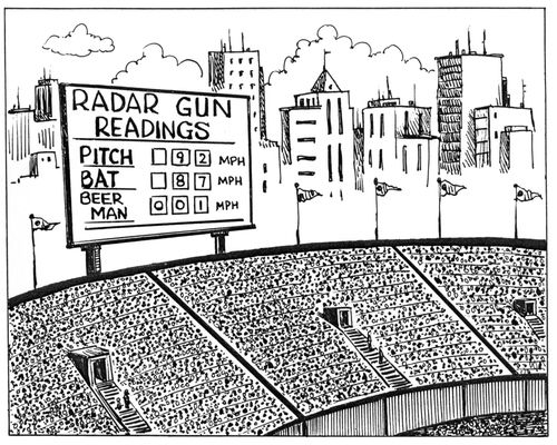 Radar Gun Readings at Baseball Stadium