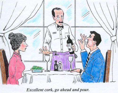 'Excellent cork, go ahead and pour.'