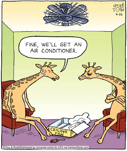 'Fine, we'll get an air conditioner.'