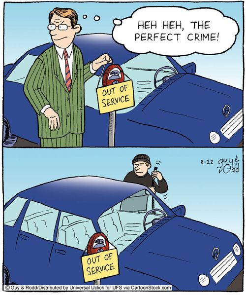 'Heh heh, the perfect crime!'