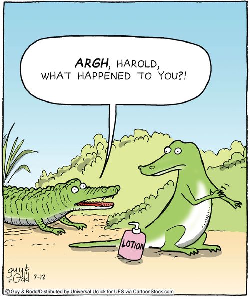 'Argh, Harold, what happened to you?'