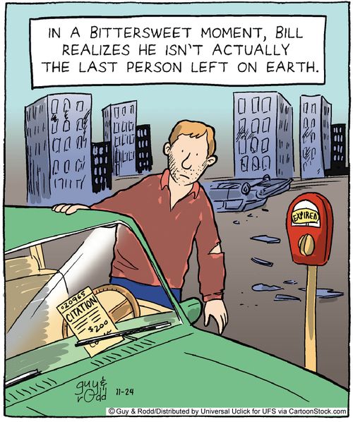 In a bittersweet moment, Bill realizes he isn't actually the last person left on earth.'