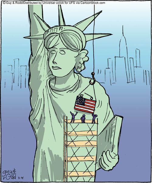 American Flag for the Statue of Liberty.