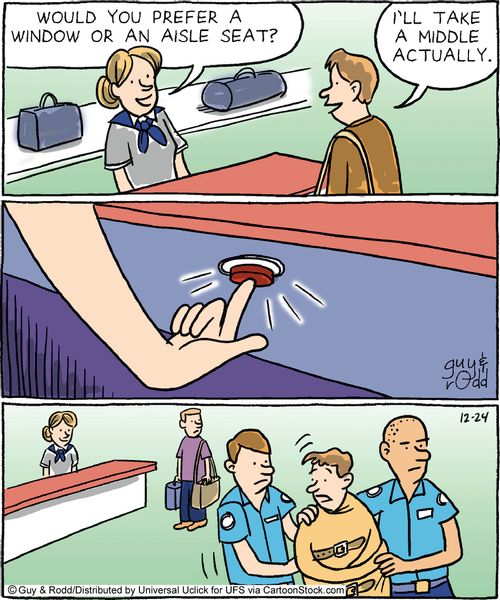 'Would you prefer a window or an aisle seat?'