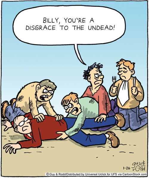 'Billy, you're a disgrace to the undead!'