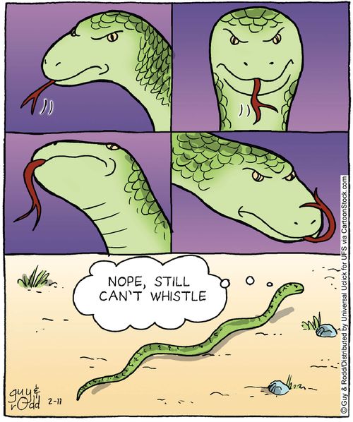 'Nope, still can't whistle.'